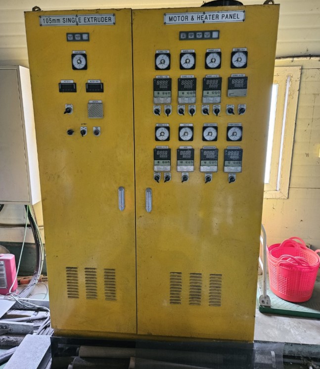 중고 105mm ABS-PC 엔프라수지 재생압출기