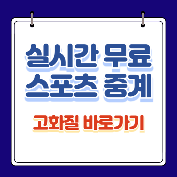 실시간 무료 고화질 스포츠 중계 사이트 Top 3