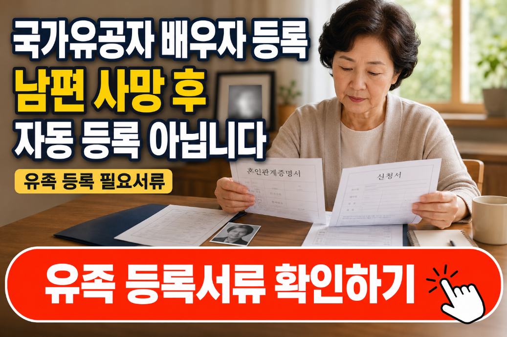 국가유공자 배우자 등록방법, 남편 떠나고 유족 등록하려니 막막하다면
