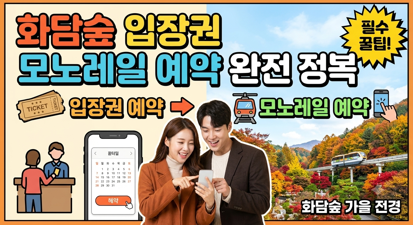 화담숲 입장권 모노레일 예약하기