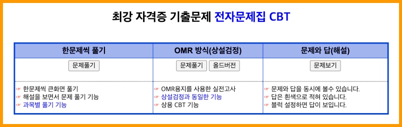 자격증 기출문제 CBT