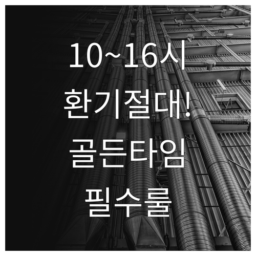오전 10시부터 오후 4시 환기 골든..