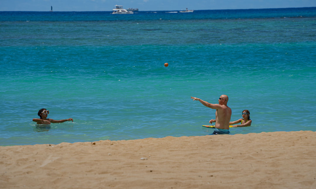 와이키키 해변 바다 수영