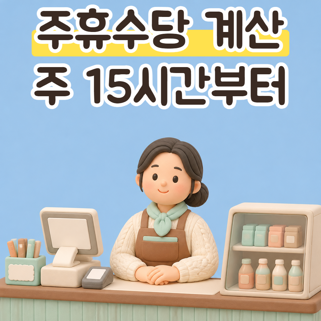 편의점 계산대 뒤에서 앞치마를 두르고 웃는 성글이
