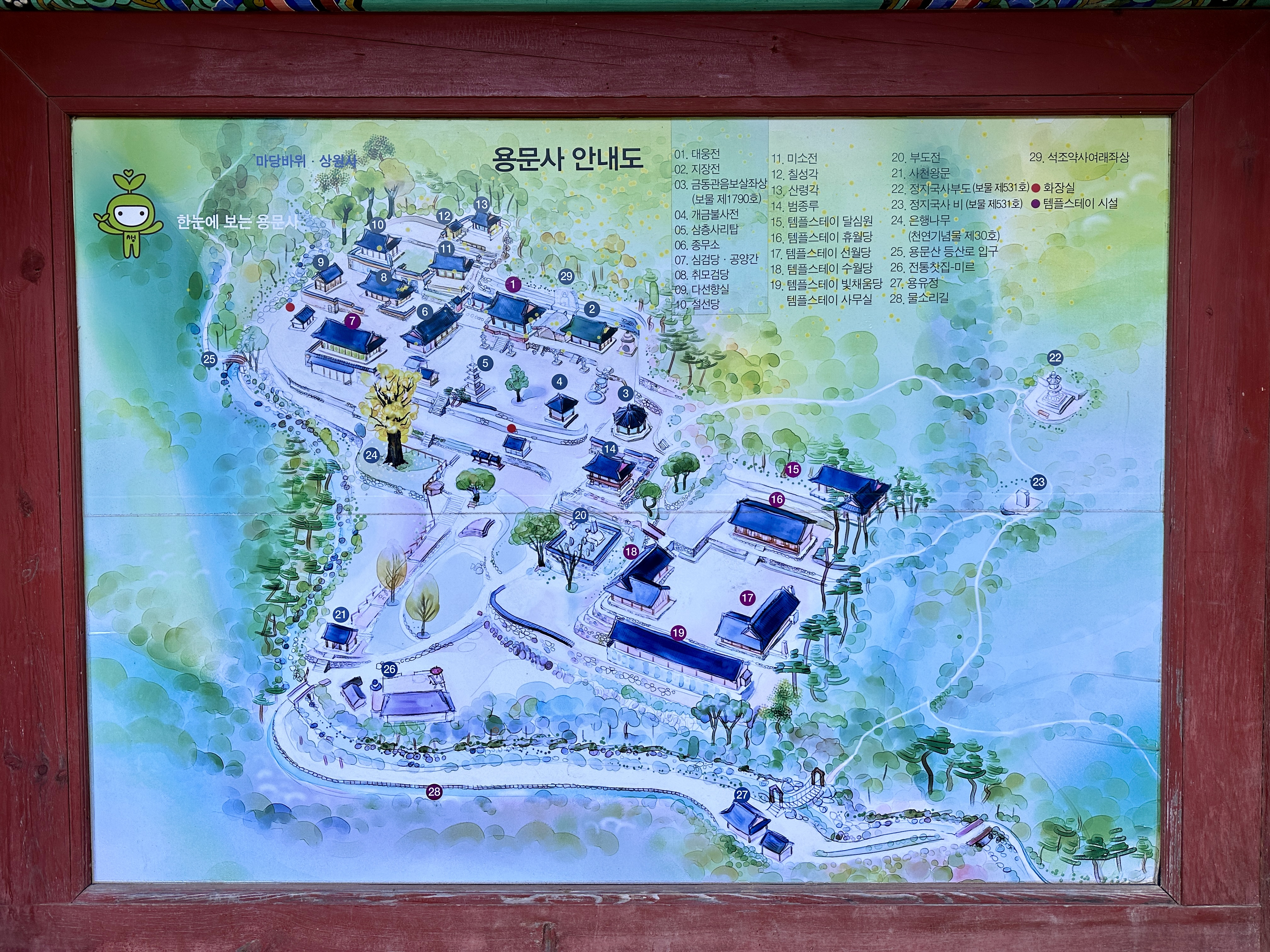 용문사 안내도