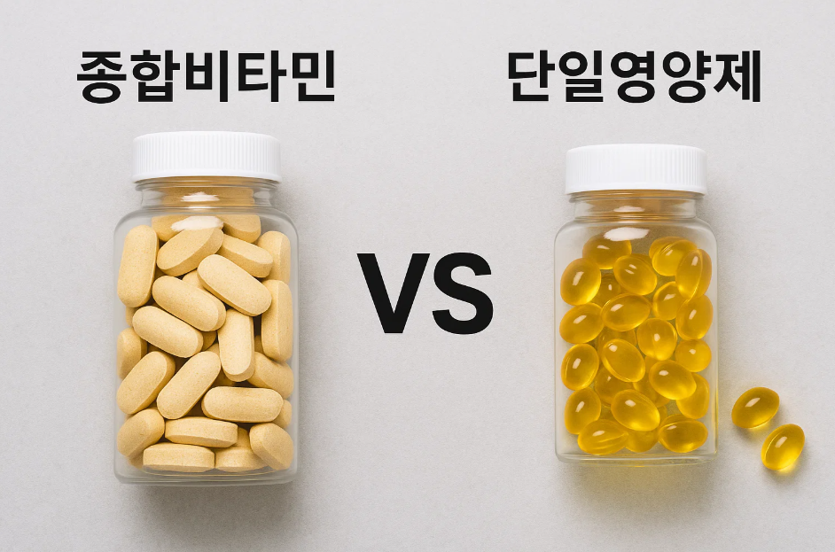 종합비타민 VS 단일영양제 사진