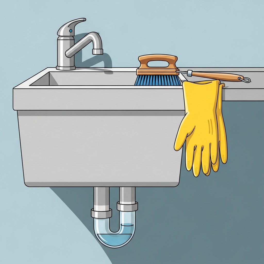 배수구 관리 도구 배치