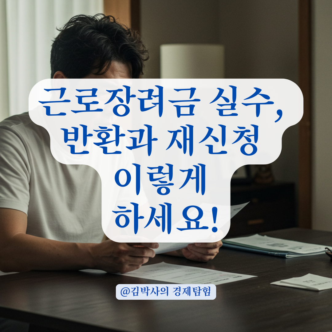 근로장려금 실수로 잘못 받았다면, 취소·반환하고 재신청할 수 있는 방법 정리.