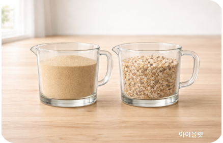 겉보기는 같지만 내부 밀도가 다른 상태