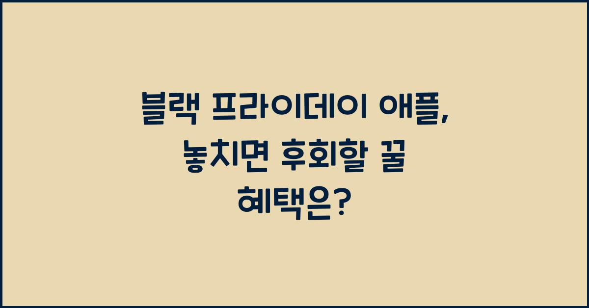 블랙 프라이데이 애플