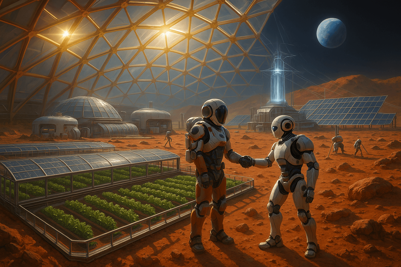 미래 우주 거주지 모습 이미지