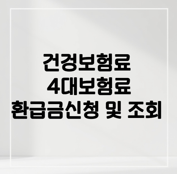 건강보험료 환급금 조회