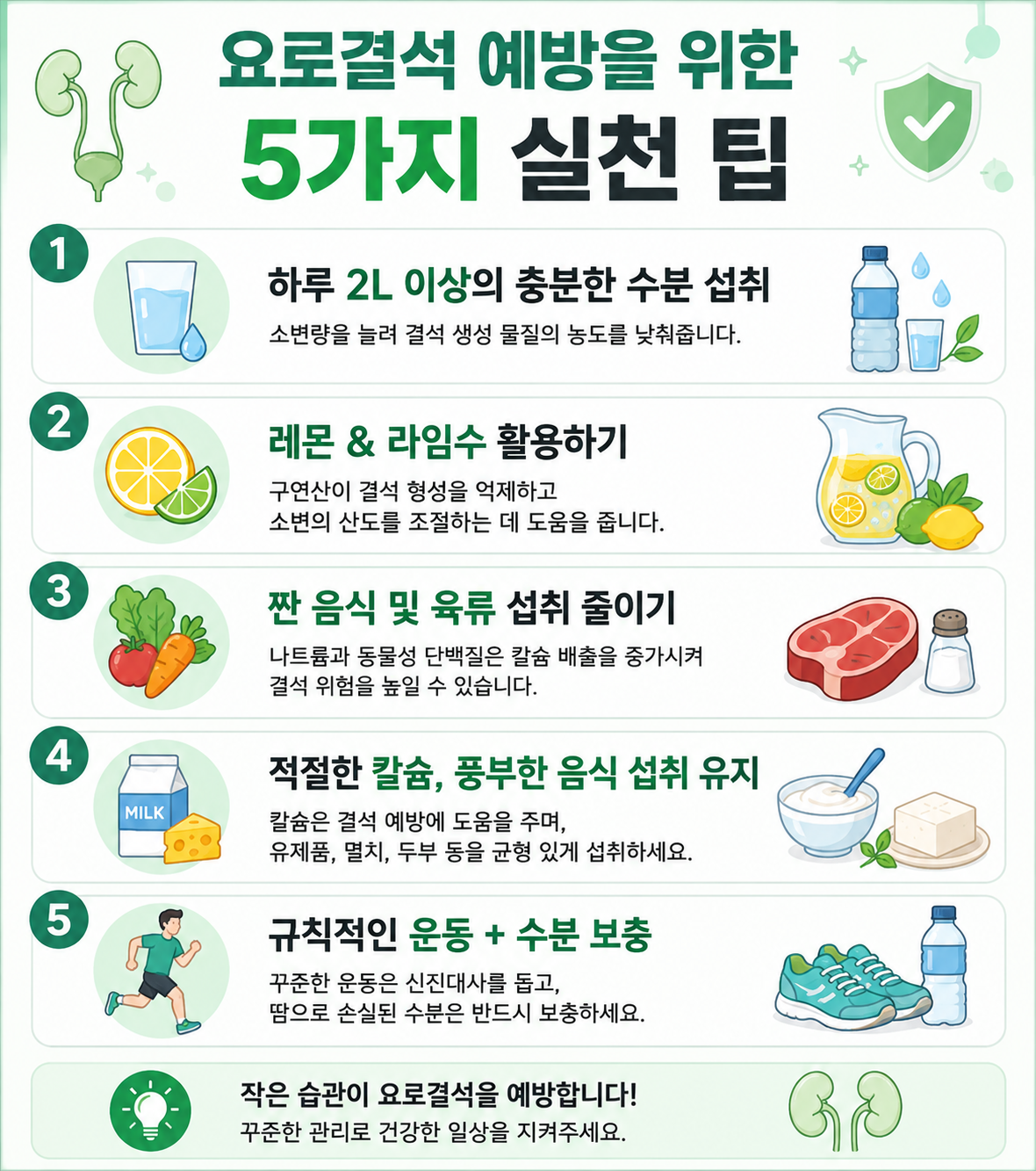 요로결석 예방하는 방법