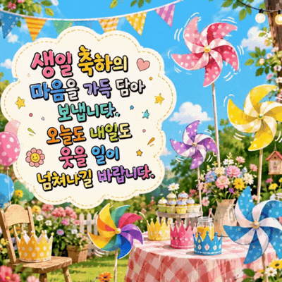 움직이는 생일 축하 메세지 이미지 움짤 문구 모음 글귀