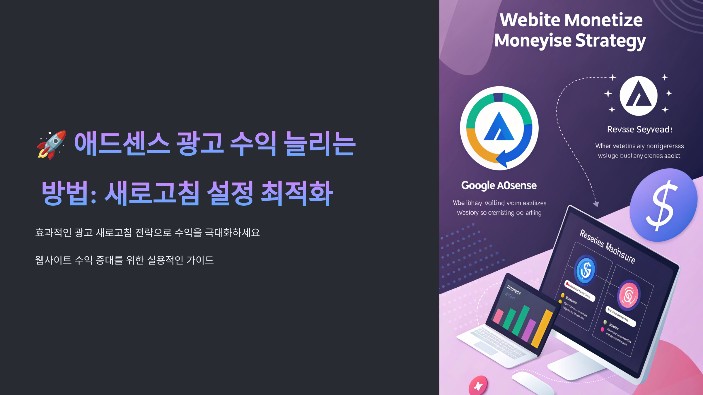 애드센스 광고 수익 늘리는 방법: 새로고침 설정 최적화