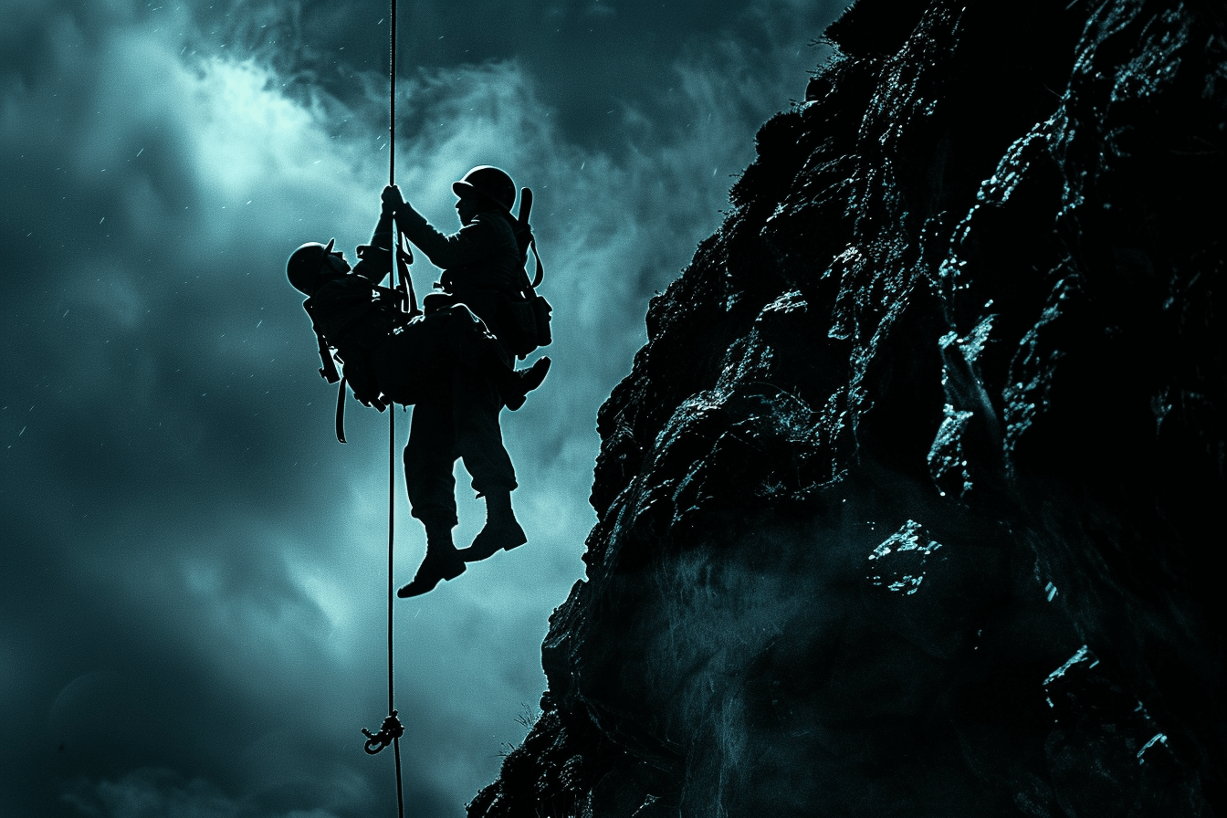 밧줄로-부상-당한-병사를-구하는-전쟁-영웅