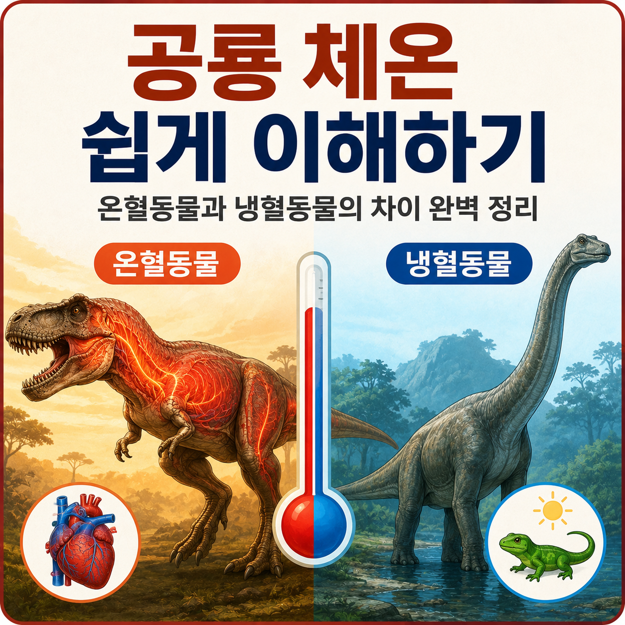 공룡 체온 쉽게 이해하기