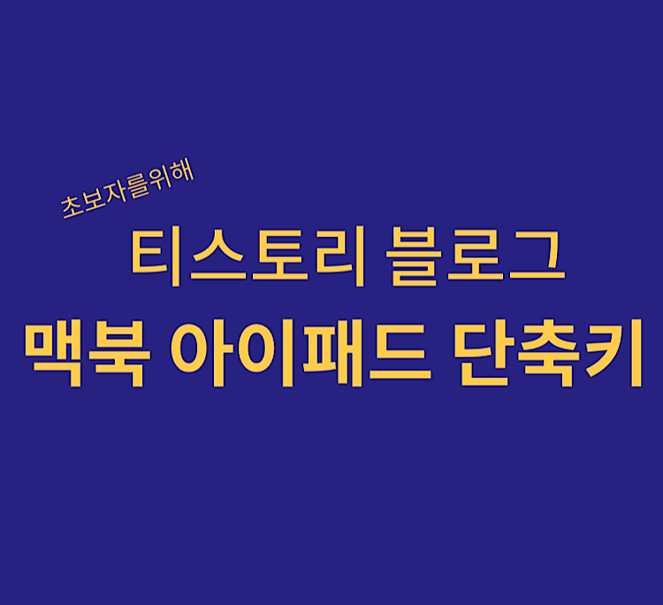 티스토리 블로그 맥묵 아이패드 단축키
