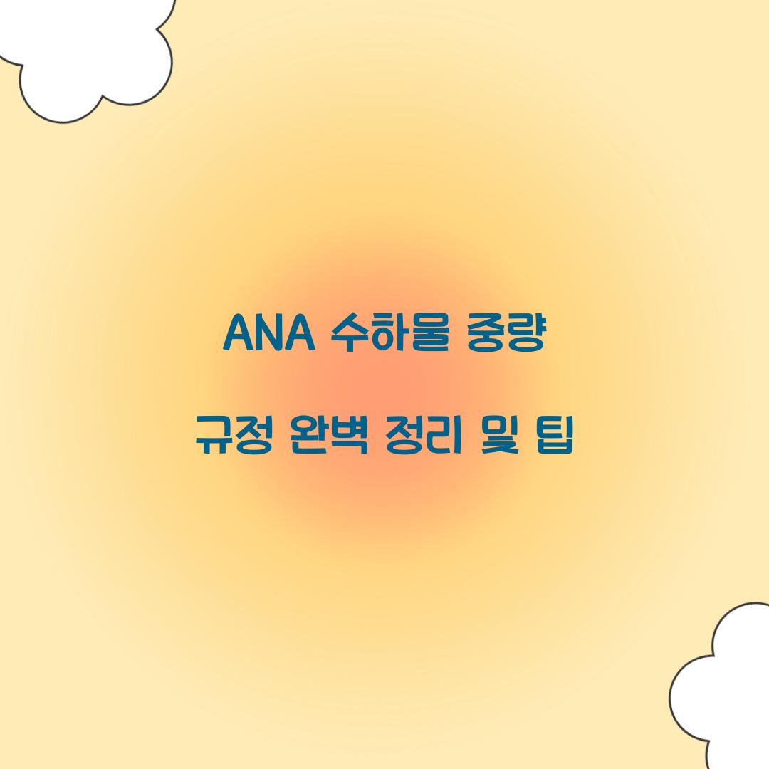 ANA 수하물 중량