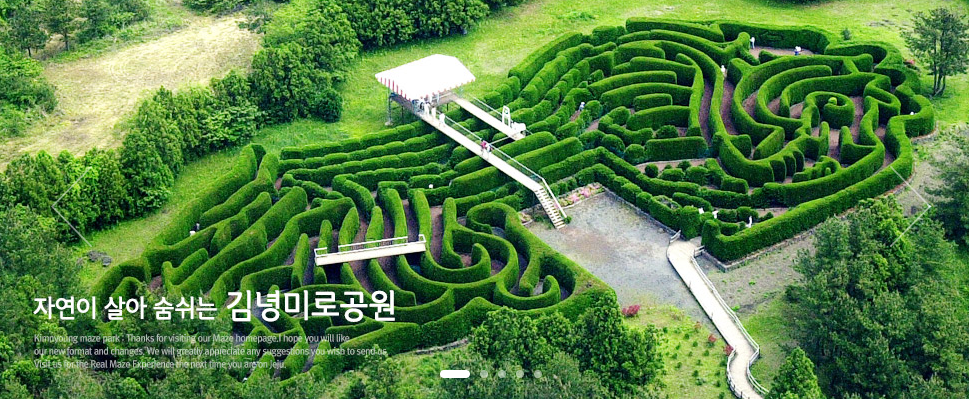 제주도-김녕미로공원-전경-미로처럼된-숲을-만든모습입니다.