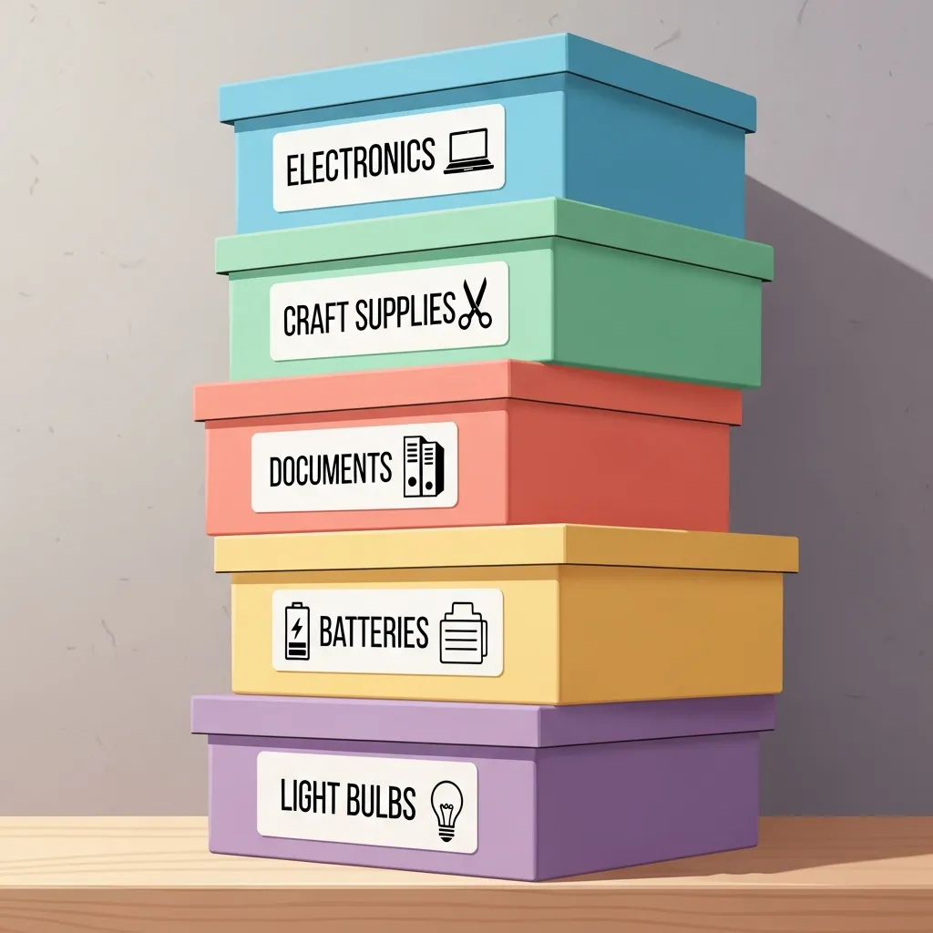 수납함에 라벨 붙이기