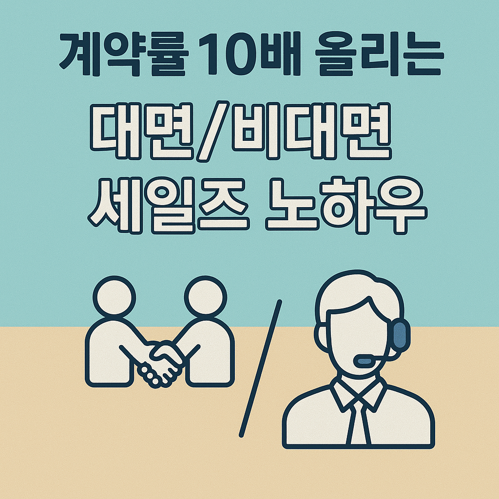 계약률 10배 올리는 대면·비대면 세일즈 노하우