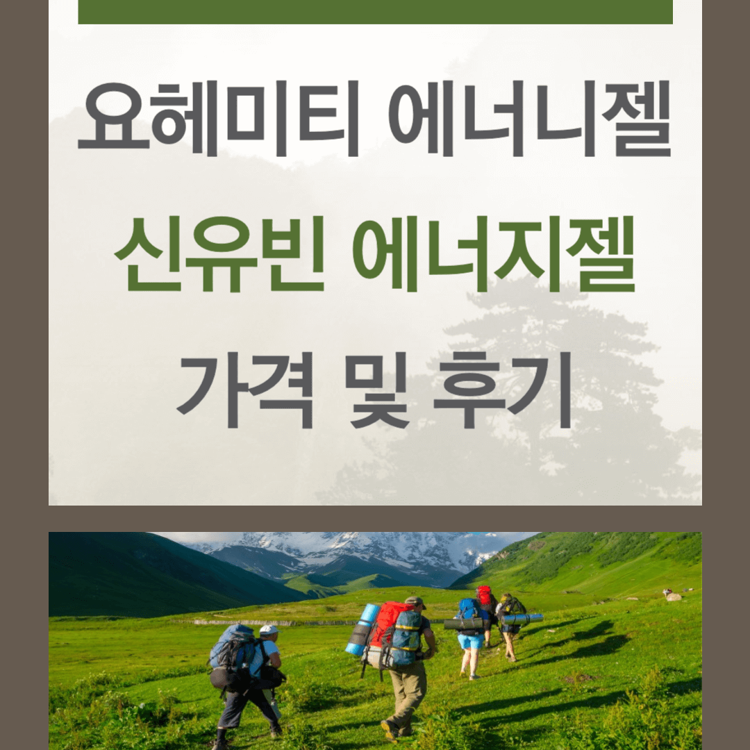 요헤미티 에너지젤, 신유빈 에너지젤 가격 및 구매 후기