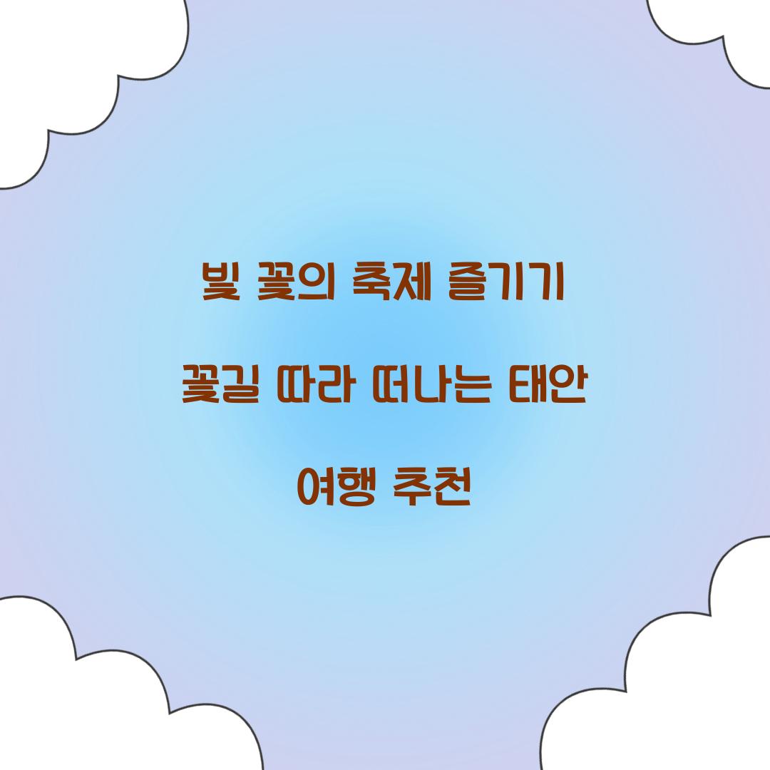 빛 꽃의 축제