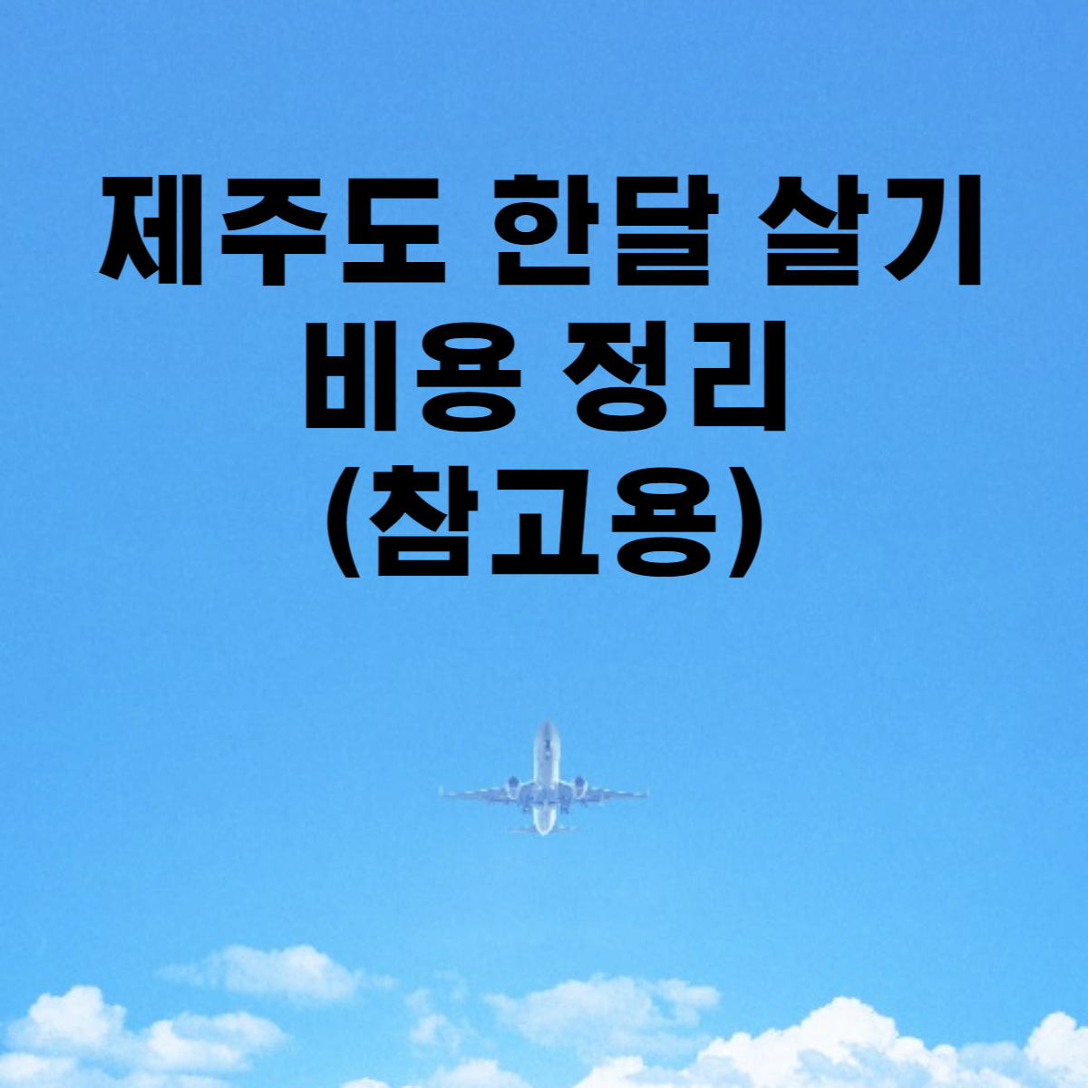 제주도한달살기비용정리(참고용)