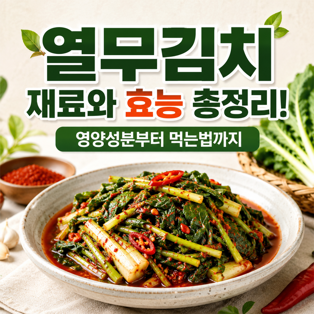 열무김치 재료와 효능