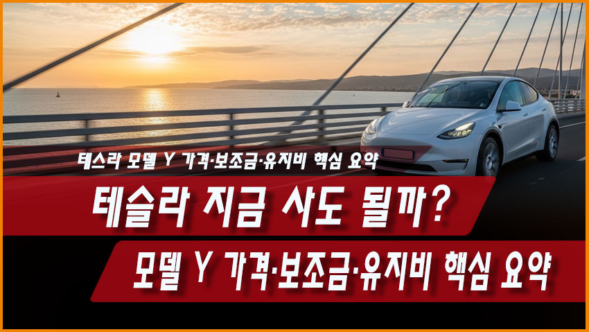 테슬라 지금 사도 될까? 모델 Y 가격&middot;보조금&middot;유지비 핵심 요약