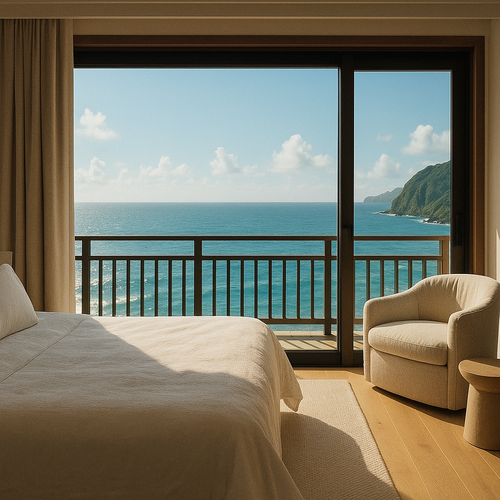 바다가 보이는 아름다운 숙소