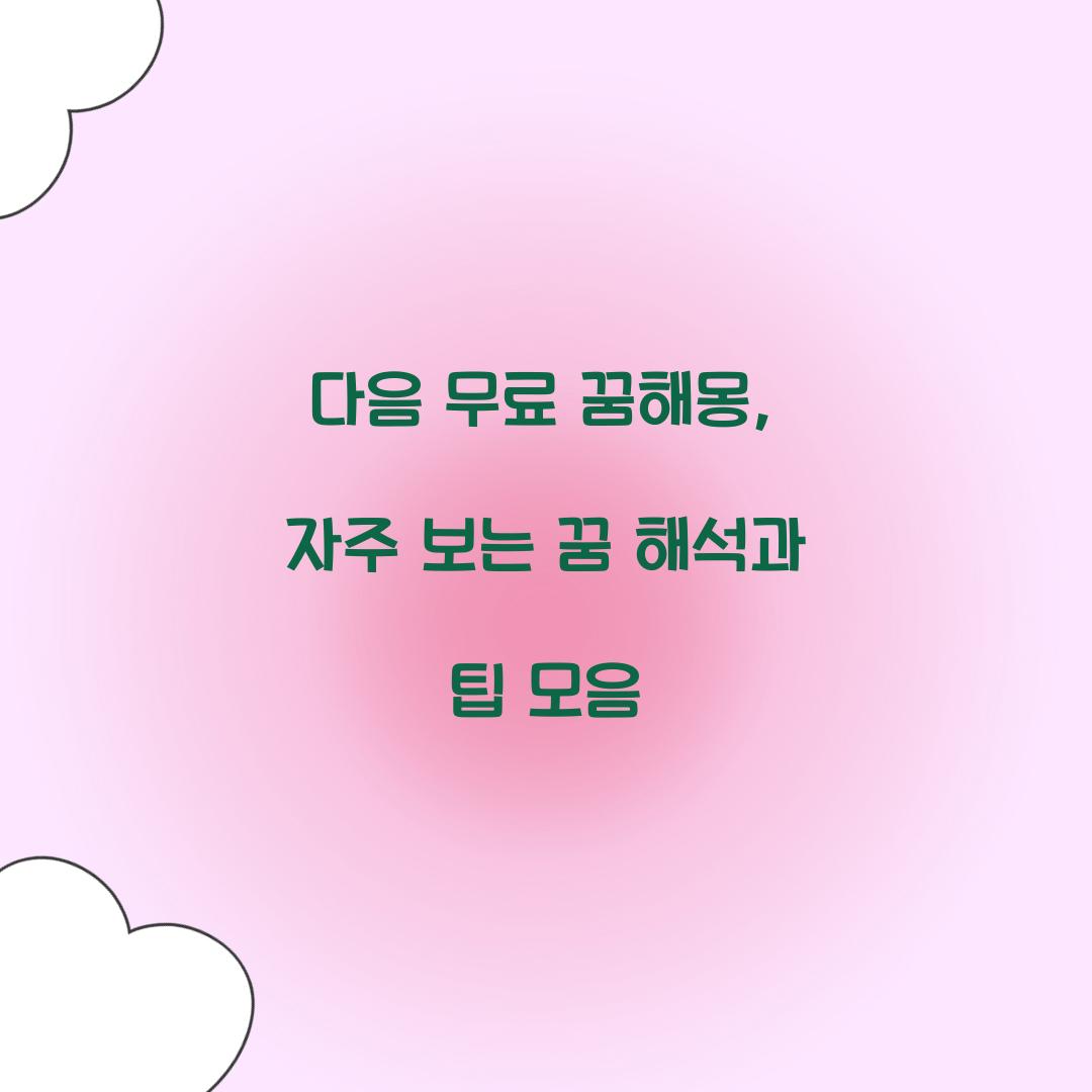 다음 무료 꿈해몽