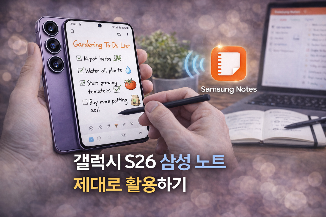 갤럭시 S26 삼성 노트 기능과 활용 방법 설명 이미지