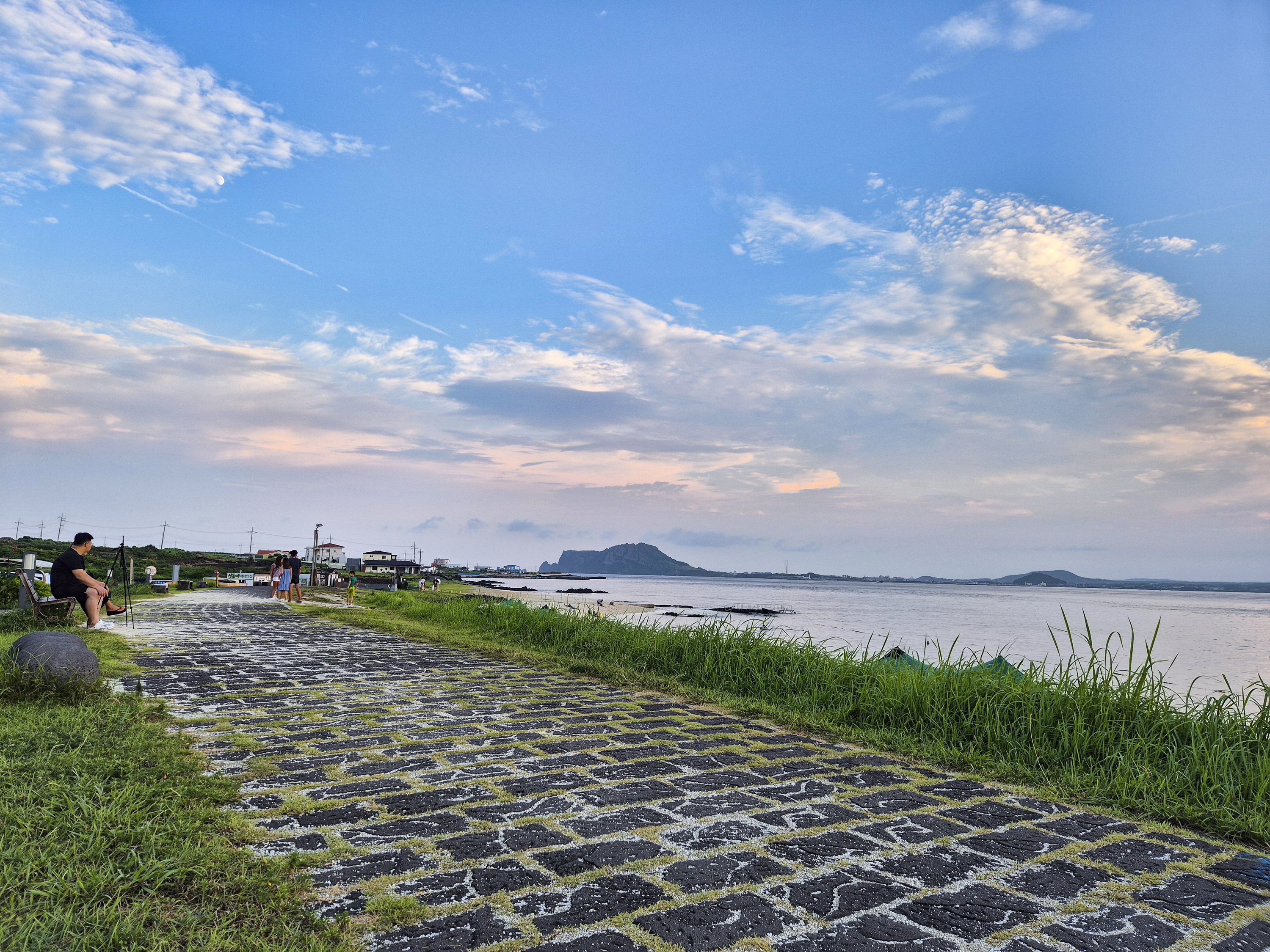 산호해수욕장의 해질녘 풍경