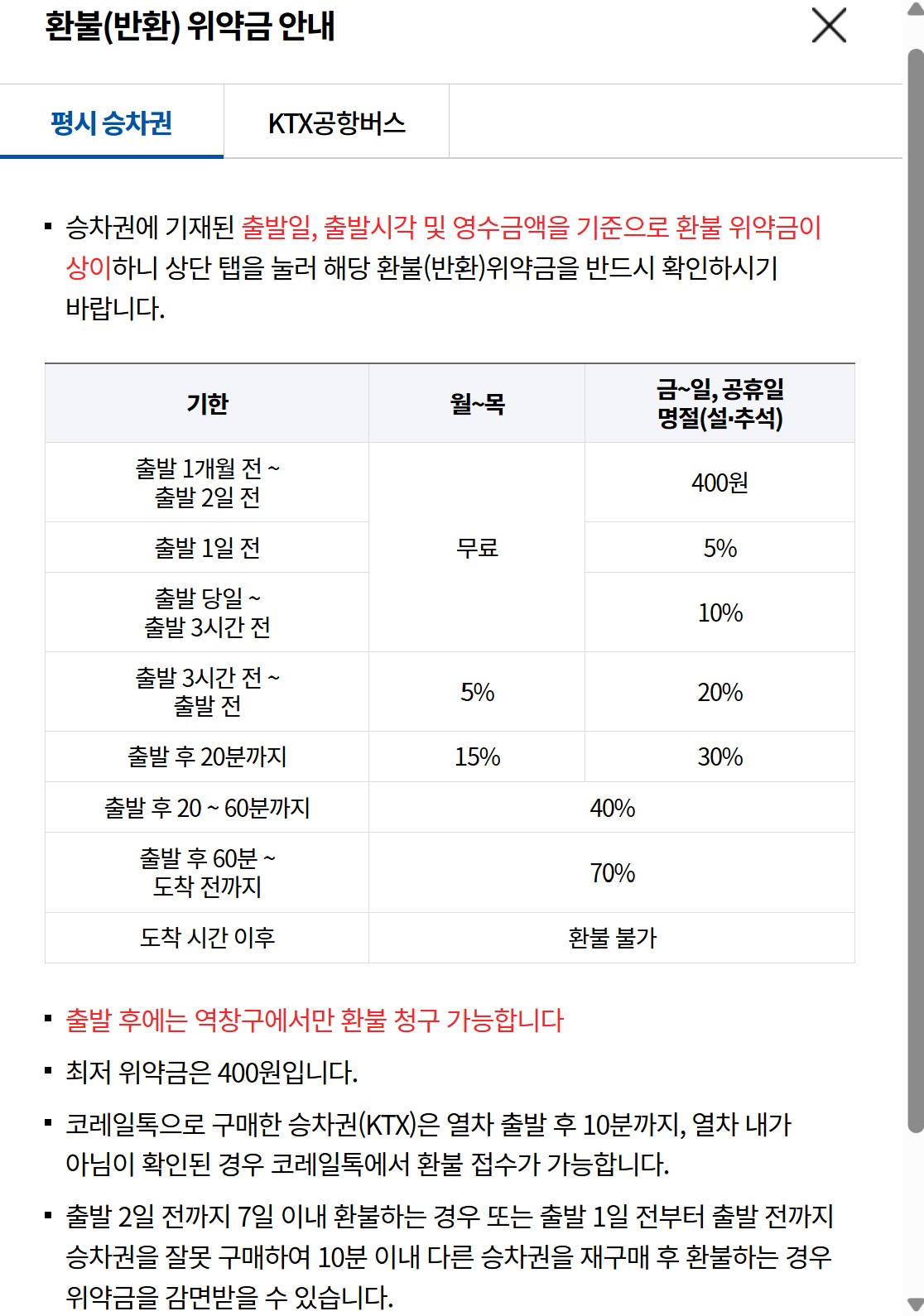 코레일 기차표 예매