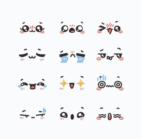 눈의 여러 가지 표정들