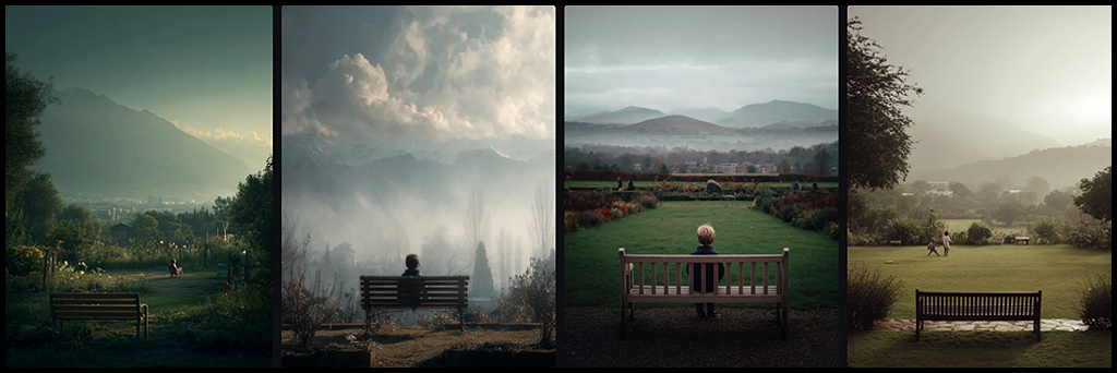 원경을 간결하게 처리해 공간의 종착점과 깊이감을 형성한 장면 이미지_Midjourney