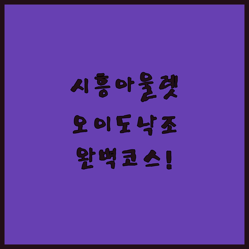 시흥 프리미엄 아울렛 실내 나들이와 ..