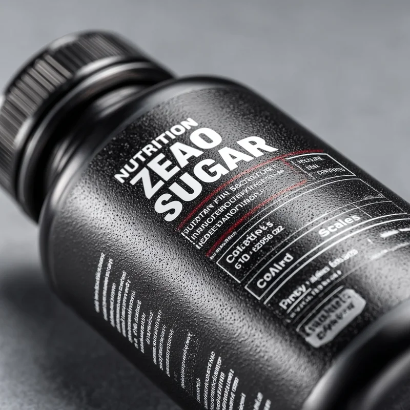 제로 콜라 원재료와 칼로리, 무설탕, 무칼로리 성분이 강조된 영양성분표 확대, 건강 음료, 영양 정보, 제로 칼로리 라이프스타일, 라벨 분석