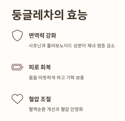 둥글레차 효능