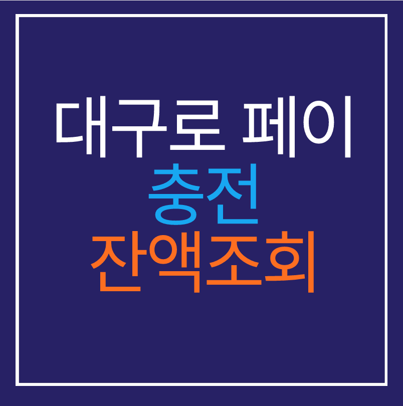 대구로페이 충전