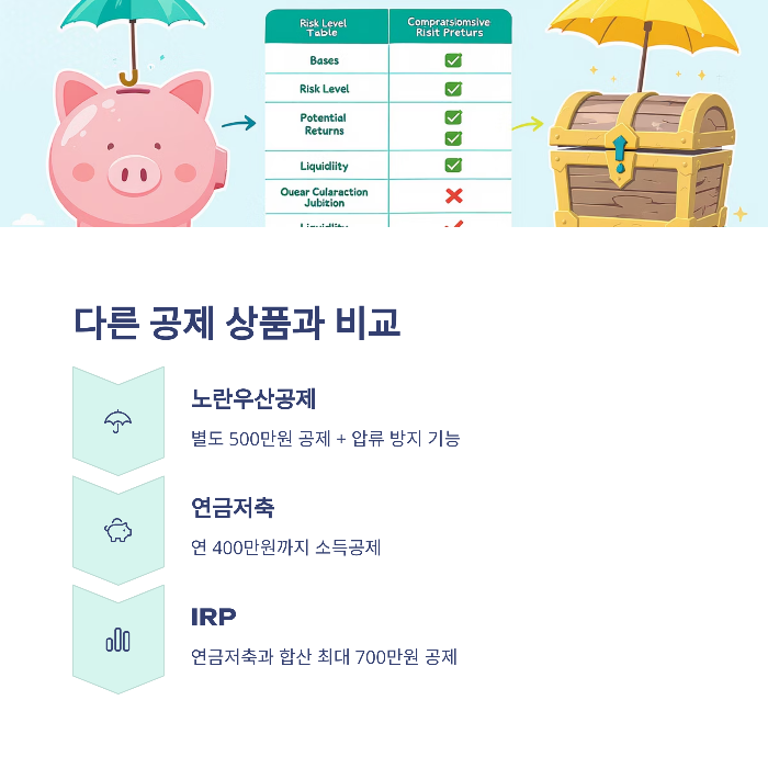 다른 공제 상품과 비교