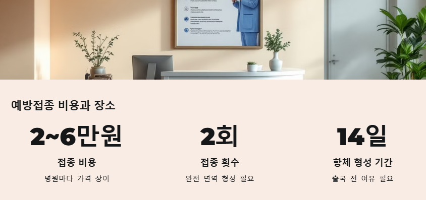 홍역 예방접종 비용과 장소