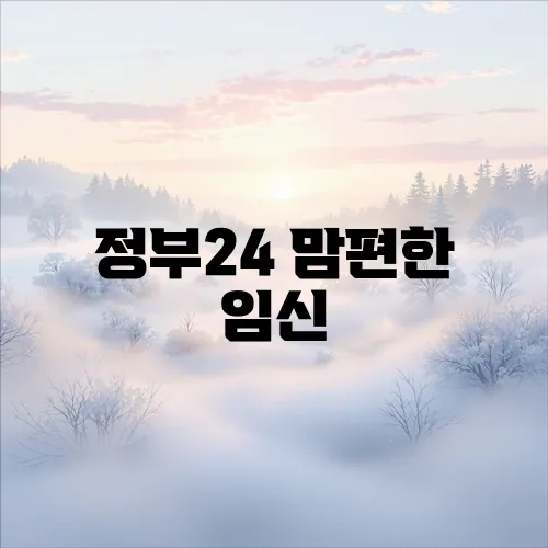 정부24 맘편한 임신
