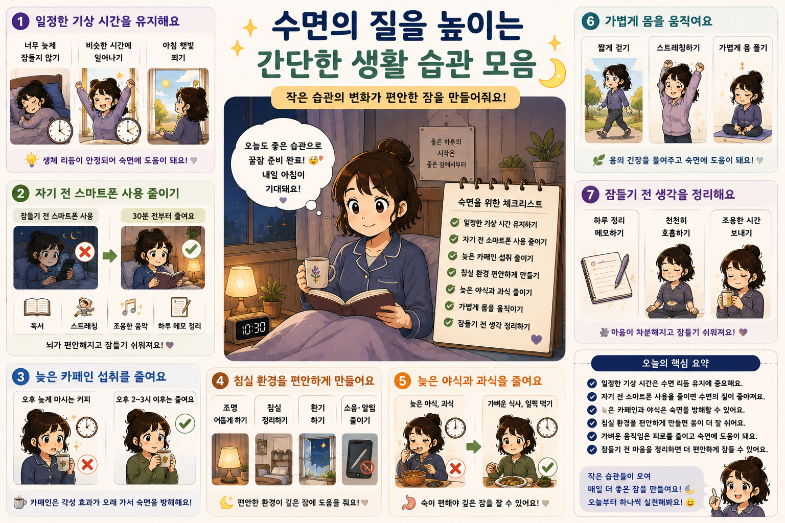 수면질을 높이는 생활습관