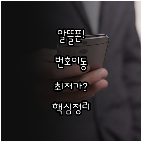 알뜰폰 번호이동 방법과 요금제 선택법..