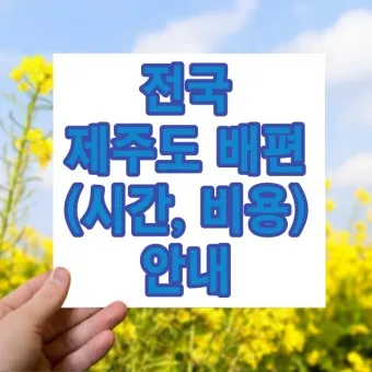 제주도 배편 예약 차량 요금 배편시간표_22