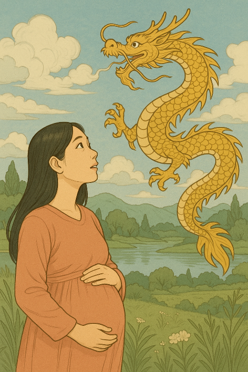 금색 용이 나오는 태몽 – 부와 권력의 상징!