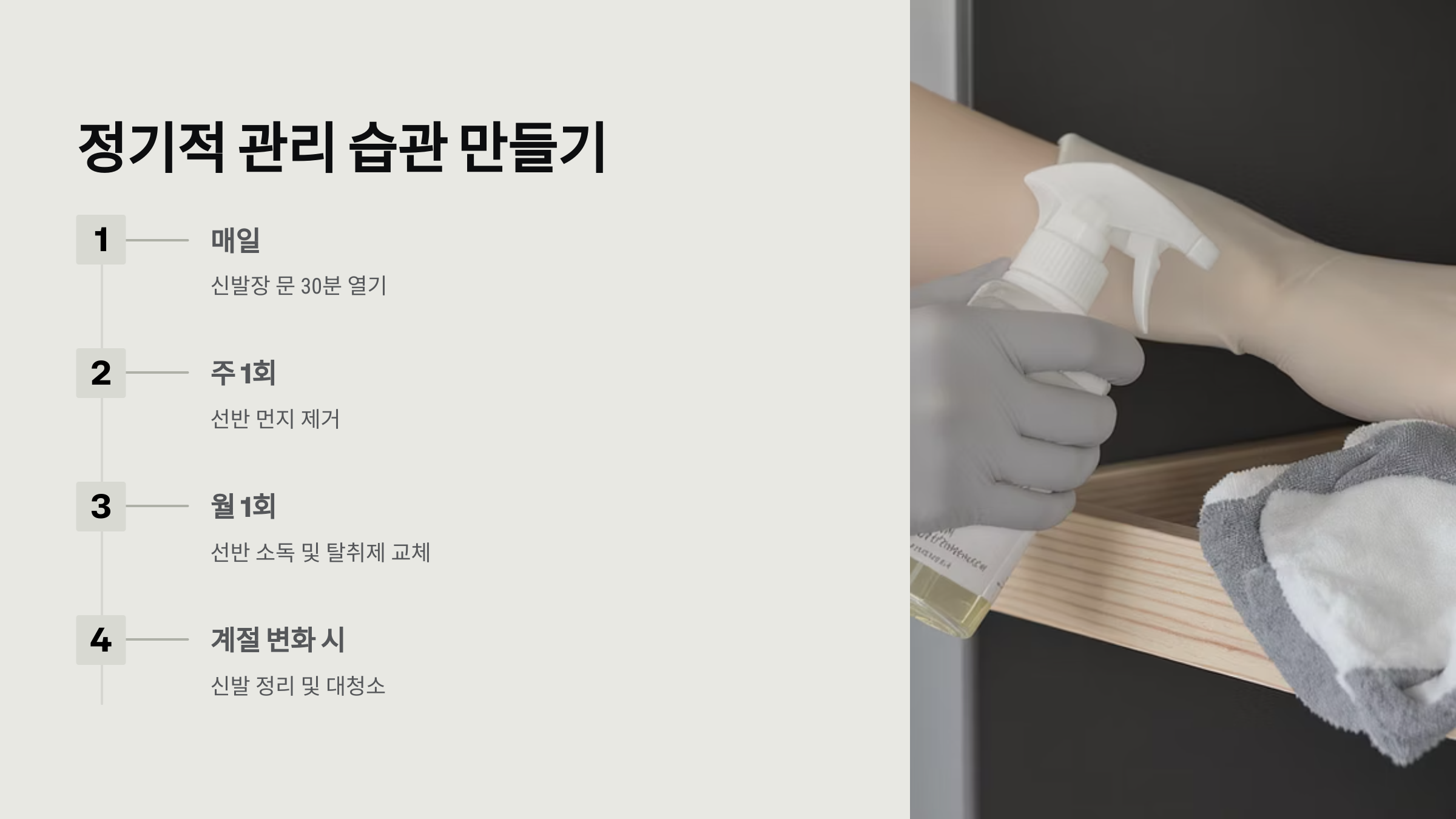 정기적인 청소와 소독 습관